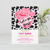 Invitation Disco Dernier Rodeo Cowgirl Fête des mariées (Debout devant)