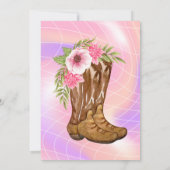 Invitation Disco Dernier Rodeo Cowgirl Fête des mariées (Dos)