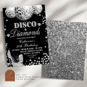Invitation Disco et Diamants Anniversaire Adulte