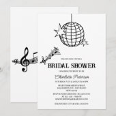 Invitation Disco Fête des mariées du style rétro des années 7 (Devant / Derrière)