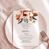 Invitation Disco Floral Burange Terracota Mariage