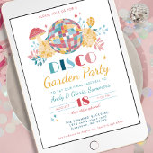 Invitation Disco Garden Party 70's Theme Going Away Party