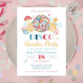 Invitation Disco Garden Party 70's Theme Going Away Party