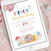 Invitation Disco Garden Party Jolie Anniversaire