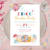 Invitation Disco Garden Party Jolie Anniversaire