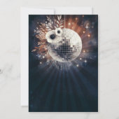 Invitation Disco Garden Party les années 70 Retro Black 30e a (Dos)