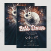 Invitation Disco Garden Party les années 70 Retro Dance 30e a (Devant / Derrière)