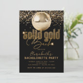 Invitation Disco Gold super Solid Gold Bachelorette Party (Debout devant)