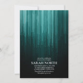 Invitation Disco Lights Sweet 16 Turquoise ID777 (Dos)