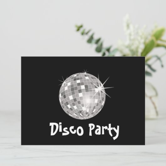 Invitation Disco Party (Debout devant)