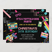 Invitation Disco Party I Love The 80's (Devant / Derrière)