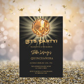 Invitation Disco party or noir Quinceanera