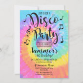 Invitation Disco Party Tie Dye Disco Party (Devant)