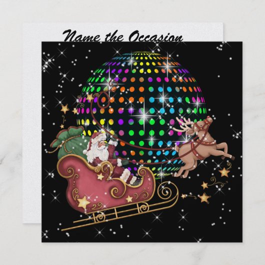 Invitation DISCO Père Noël - Parti - SRF (Devant / Derrière)