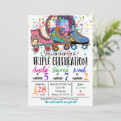 Invitation disco pour patins à roulettes Triple Cé (Debout devant)