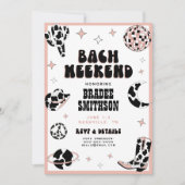 Invitation Disco Retro Cowgirl Bachelorette Rodeo Nashville (Devant)