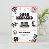 Invitation Disco Retro Cowgirl Bachelorette Rodeo Nashville (Debout devant)