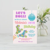 Invitation Disco Roller prise Retro Parties scintillant Hippi (Debout devant)