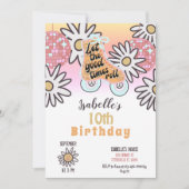 Invitation Disco Roller Skating Girls Anniversaire (Devant)