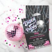 Invitation Disco Roller Sking fête d'anniversaire