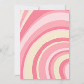 Invitation Disco Super Wave Retro les années 70 rose Annivers (Dos)