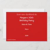 Invitation Disco Tiles Red 'party'invitation (Dos)