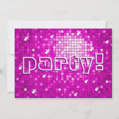 Invitation Disco Tiles Rose Pink (Devant)