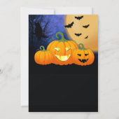 Invitation Discothèque de fête de l'halloween en citrouille (Dos)
