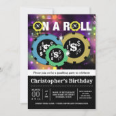 Invitation Discothèque de la partie des puces de roulette de (Devant)