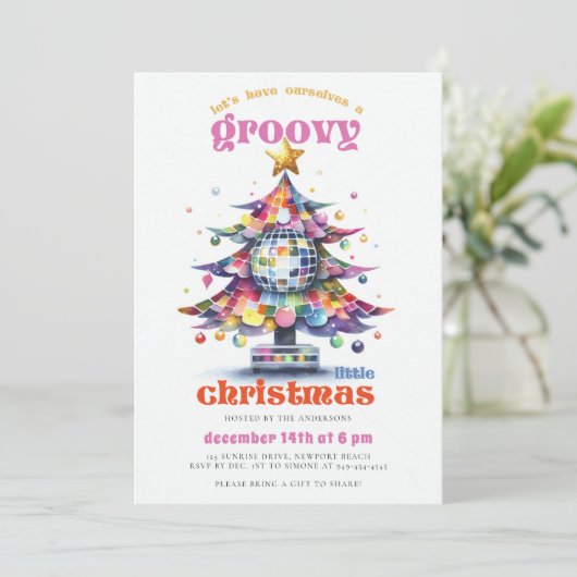 Invitation Discothèque de Noël super (Debout devant)