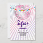 Invitation discothèque, parties scintillant, danse, invitatio (Devant)