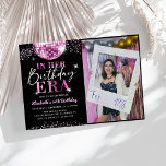 Invitation Discothèque rose Dans Mon Anniversaire Photo<br><div class="desc">Disco Rose Dans Mon Anniversaire Anniversaire Photo Invitation</div>