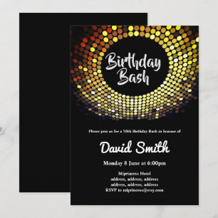 Invitation discothèque, vintage, billard
