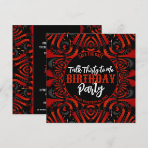 Invitation Discours d'anniversaire gothique Trente Party Noir