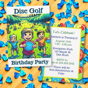 Invitation Disk Golf Boy's Birthday Party