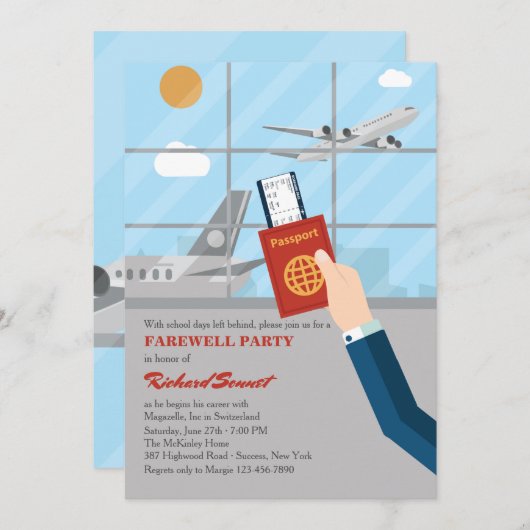 Invitation disponible de partie d'adieu de (Devant / Derrière)