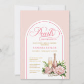 Invitation Disposition de fête prénuptiale perles classiques (Devant)
