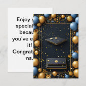 Invitation Disposition Décorative de Remise de Diplômes (Devant / Derrière)