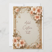 Invitation 🌿 Disposition Florale de Mariage Romantique Douce (Dos)