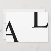Invitation Disposition ultra moderne Élégant Mariage Monogram (Dos)