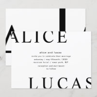 Disposition ultra moderne Élégant Mariage Monogram