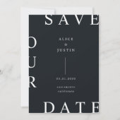 Invitation Disposition ultra moderne Enregistrer la date (Devant)