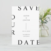 Invitation Disposition Ultra Moderne Noir Et Blanc Enregistre (Debout devant)