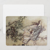 Invitation « Dispute des fées avec les oiseaux » par Arthur R (Devant / Derrière)