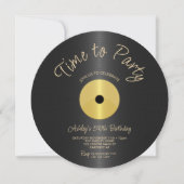 Invitation Disque Vintage 50e Anniversaire (Devant)