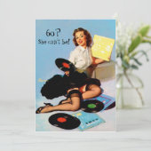 Invitation Disque vinyle 60e anniversaire Notes de musique Ép (Debout devant)