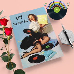 Invitation Disque vinyle 60e anniversaire Notes de musique Ép