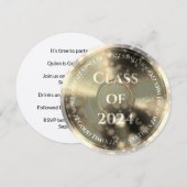 Invitation Disque Vinyle Or Promotionnel de (Devant / Derrière)