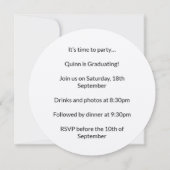 Invitation Disque Vinyle Or Promotionnel de (Dos)