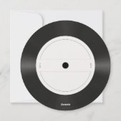 Invitation Disque vinyle rétro regarde qui a 70 ans, 70e anni (Dos)